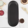 Nordic Style Candle Tray Oval Metal Tray for Home Decoration and Jewelry Stainless Steel Black/Bronze/Rose Gold 18cm/23cm 1