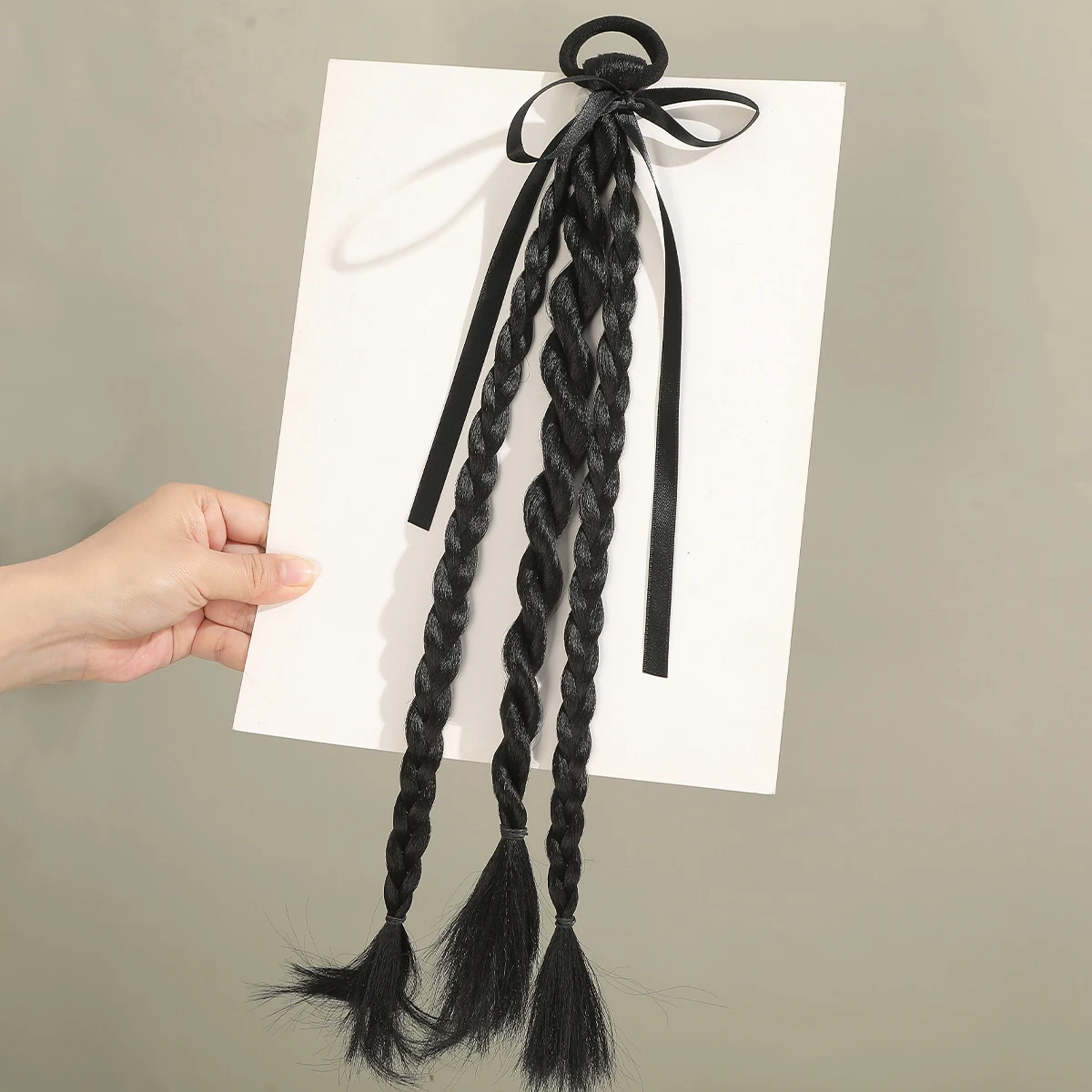 Wig Braids Ribbon Hair Ropes Rubber Bands Girls Summer Sweet Korean Scrunchies Hair Tie Gum Ponytail Long Wig Hair Accessories