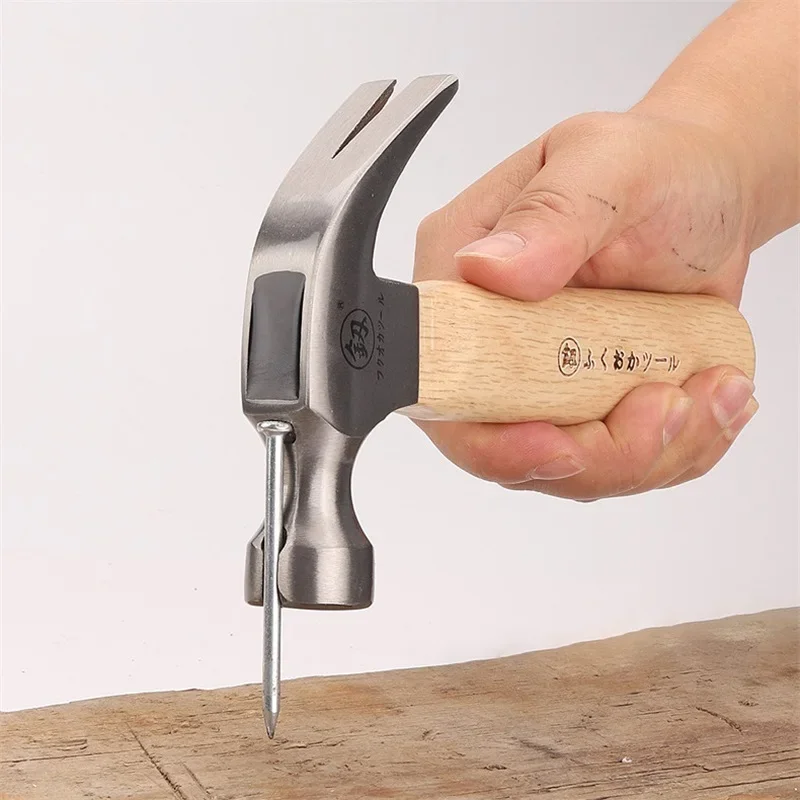 Claw Hammer Household Manual Commonly Used In Woodworking Knock Out Nails  Wooden Handle Small Hammer High Carbon Steel