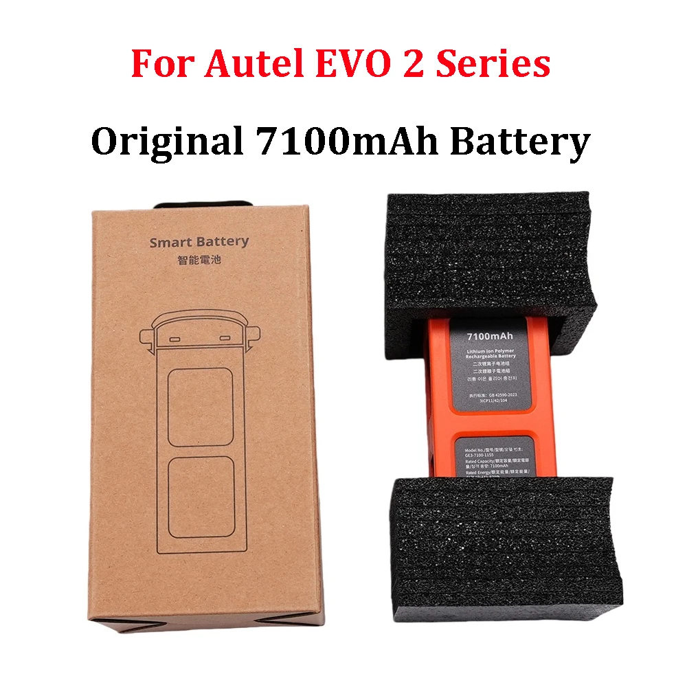 Trois batteries intelligentes 7100mAh pour Autel EVO II empilées, vue de dessus