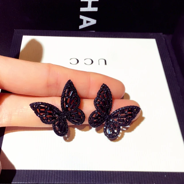 NIB Gucci Garden Butterfly Multicolor Crystal Covered Large Stud Earrings  $1250 | eBay