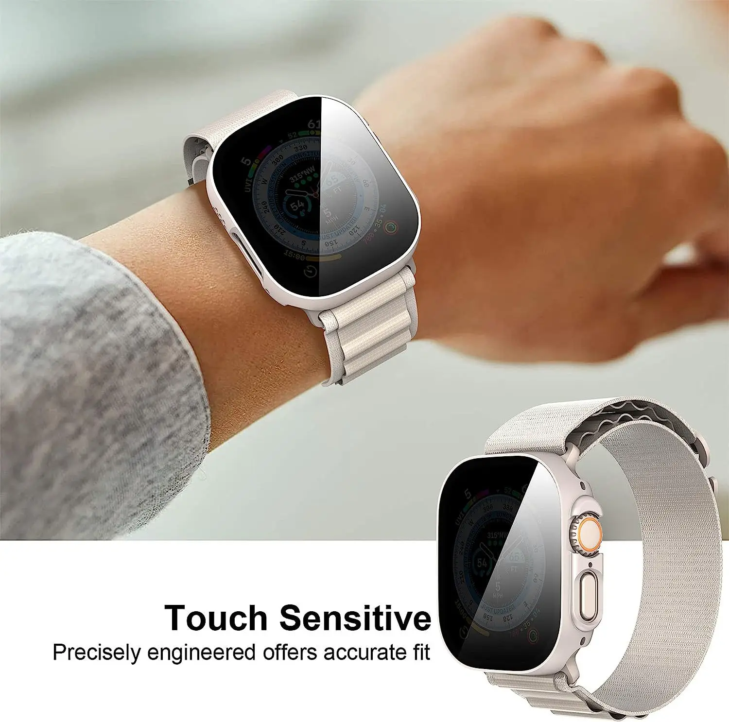 Anti-Spy Tempered Glass Screen Protector with PC Bumper Cover