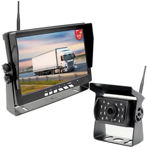 Uvusee 720P Wireless Backup Camera System 7" IPS Monitor DVR Dual/Quad 2X Wireless Rear View Camera For truck Bus RV Vehicle