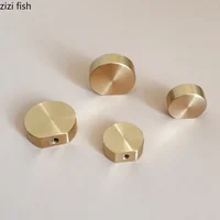 Nordic Metal Decorative Hook Handle Small Brass Cabinet Drawer Handle Home Living Room Wall Round Decorative Key Coat Hook 2