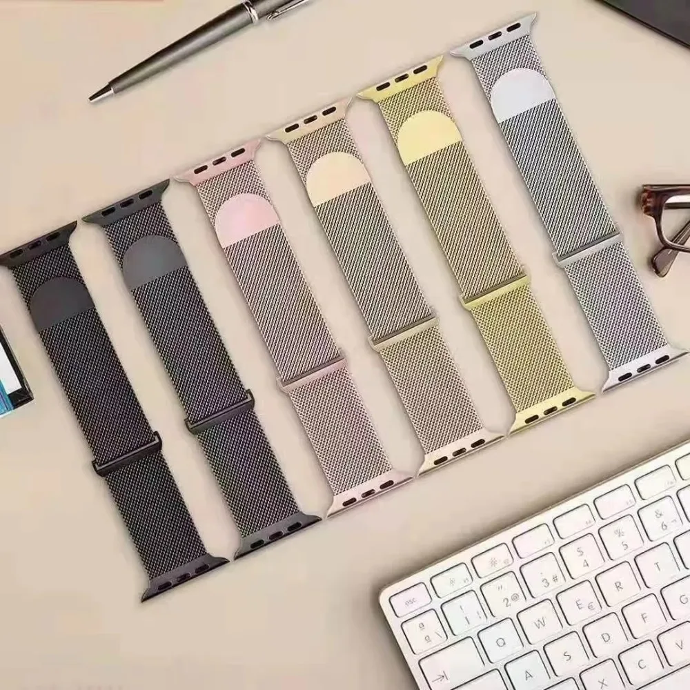 Milanese Magnetic Metal Strap - Breathable, Adjustable Band