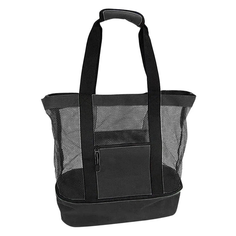 Insulated Cooler Bag Portable Beach Mesh Bag Double Layer Lightweight Pouch Food Picnic Waterproof Oxford Outdoor Storage Bag 5