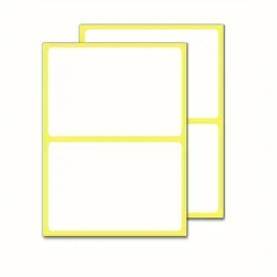 Matte White Self-Adhesive Folder and Price Label Stickers, 30 Sheets (WHITE)
