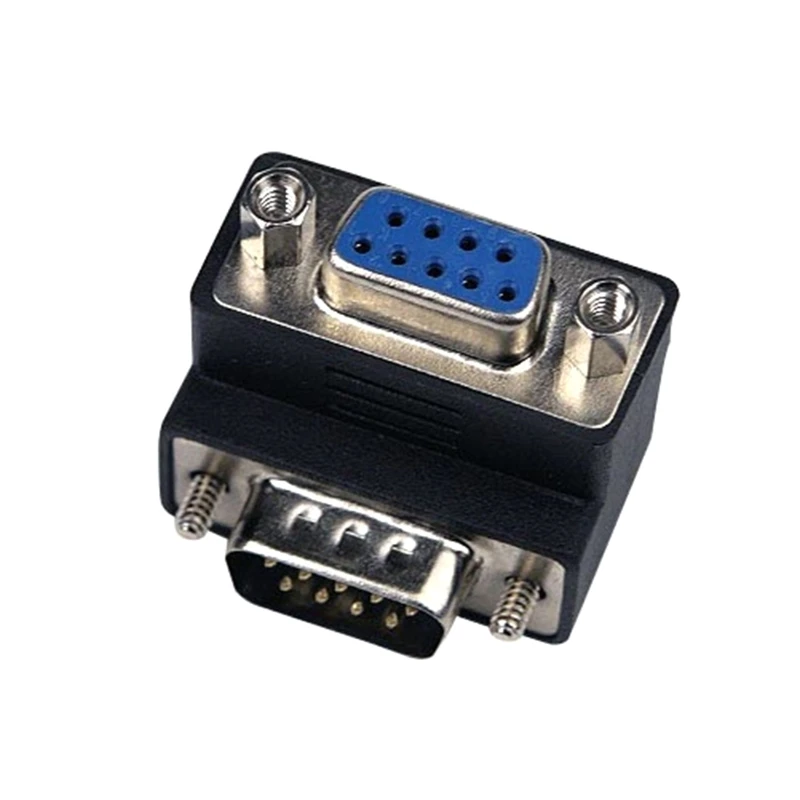 

RS232 DB9pin Serial Port Conversion for Head DB9 Male To Female 90 Degree Adapte