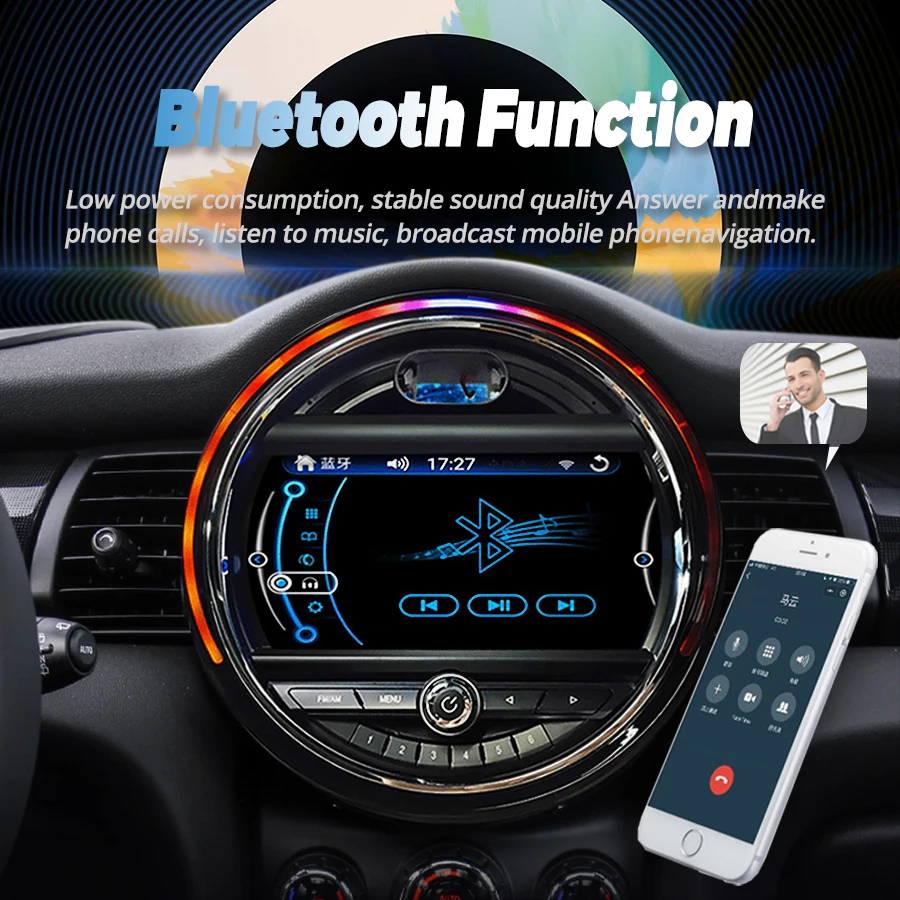 Autoradio GPS tactile Bluetooth Android & Apple Carplay Mini