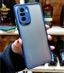 Cute Transparent Phone Cover with Skin Feel Finish - Mi 10T Lite (Dark Blue)