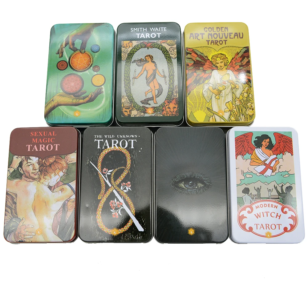 New High Quality Iron Box Tarot Multiplayer Entertainment Family Party Game Interesting Mysterious Table Game and Instructions the spacious tarot deck leisure party table game high quality fortune telling prophecy oracle cards with guide book