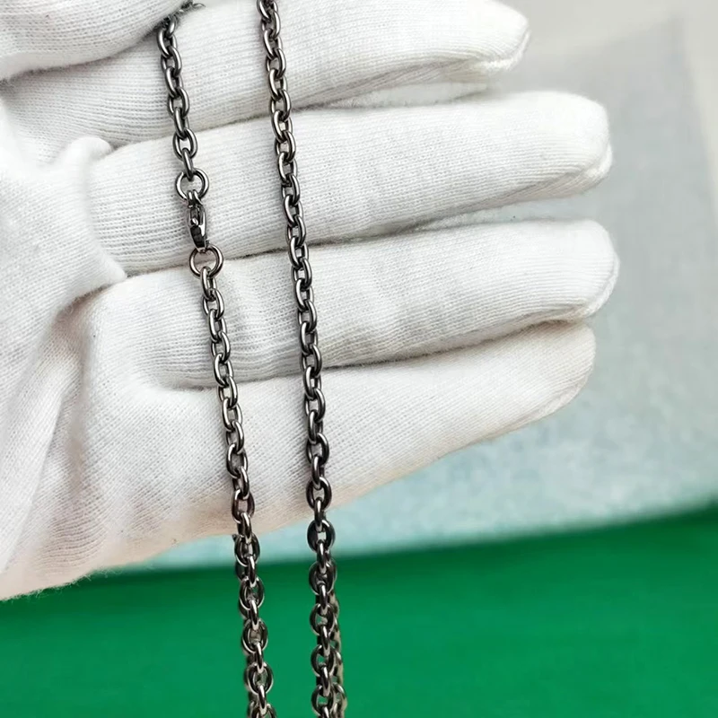Pure Titanium Round O Chain Necklace for Men Women Welded