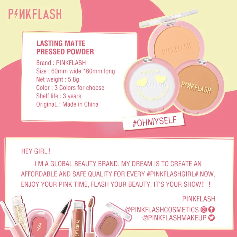 Pink pressed powder deals