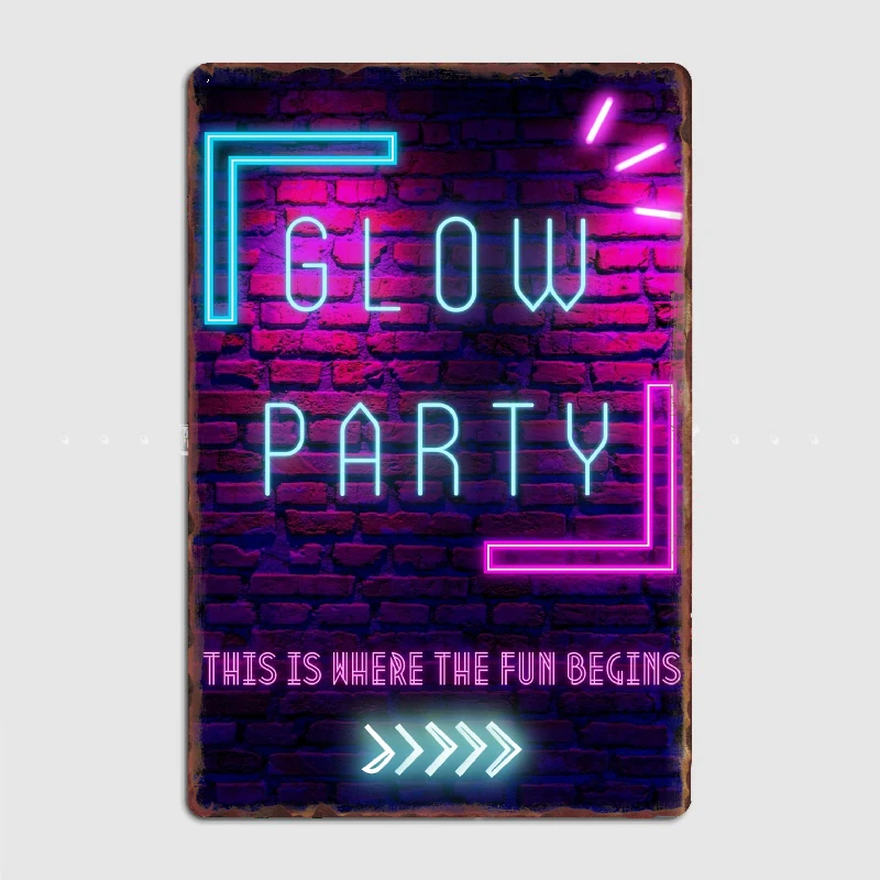 

Party Plans Metal Poster Garage Decoration Living Room Cinema Living Room Custom Tin Sign Poster