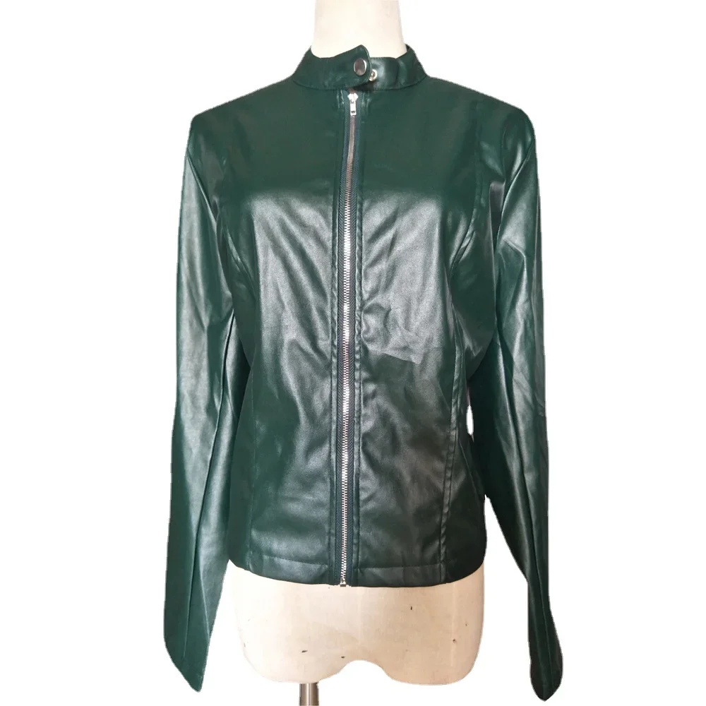 Fashionable Autumn/Winter Women's Leather PU Suit Jacket Wish New Product Popular On Ebay Amazon Small Size 8031 - Image 5