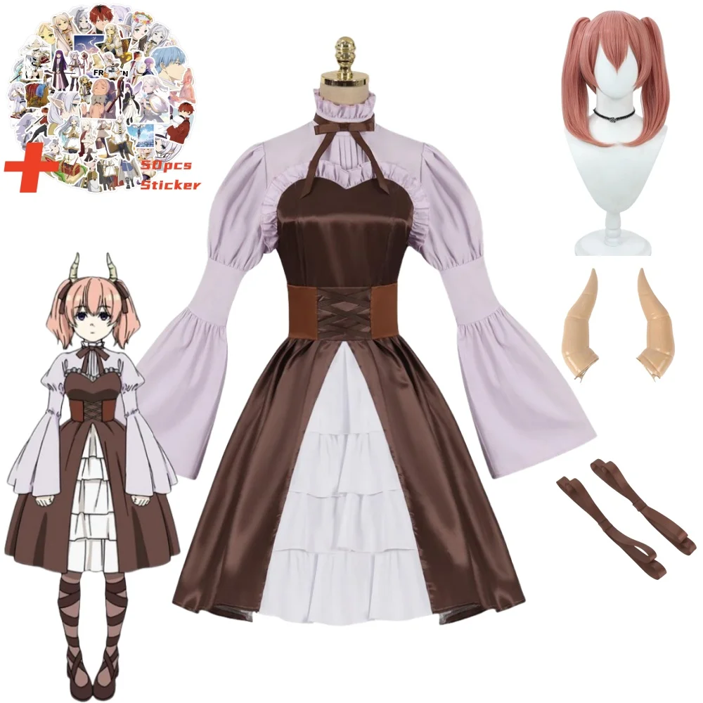 

Anime Frieren Beyond Journey's End Devil Linie Cosplay Costume Lolita Dress Wig Headdress Suit Halloween Carnival Party Clothes