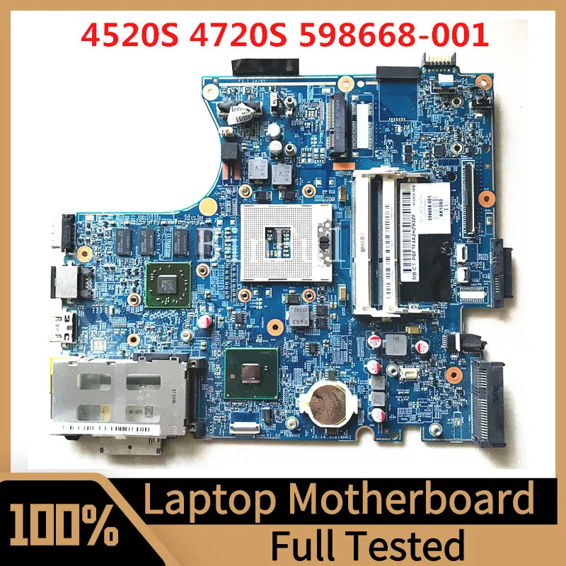 

598668-001 598668-501 598668-601 Mainboard For HP 4520S 4720S Laptop Motherboard H9265-4 48.4GK06.041 100% Tested Working Well