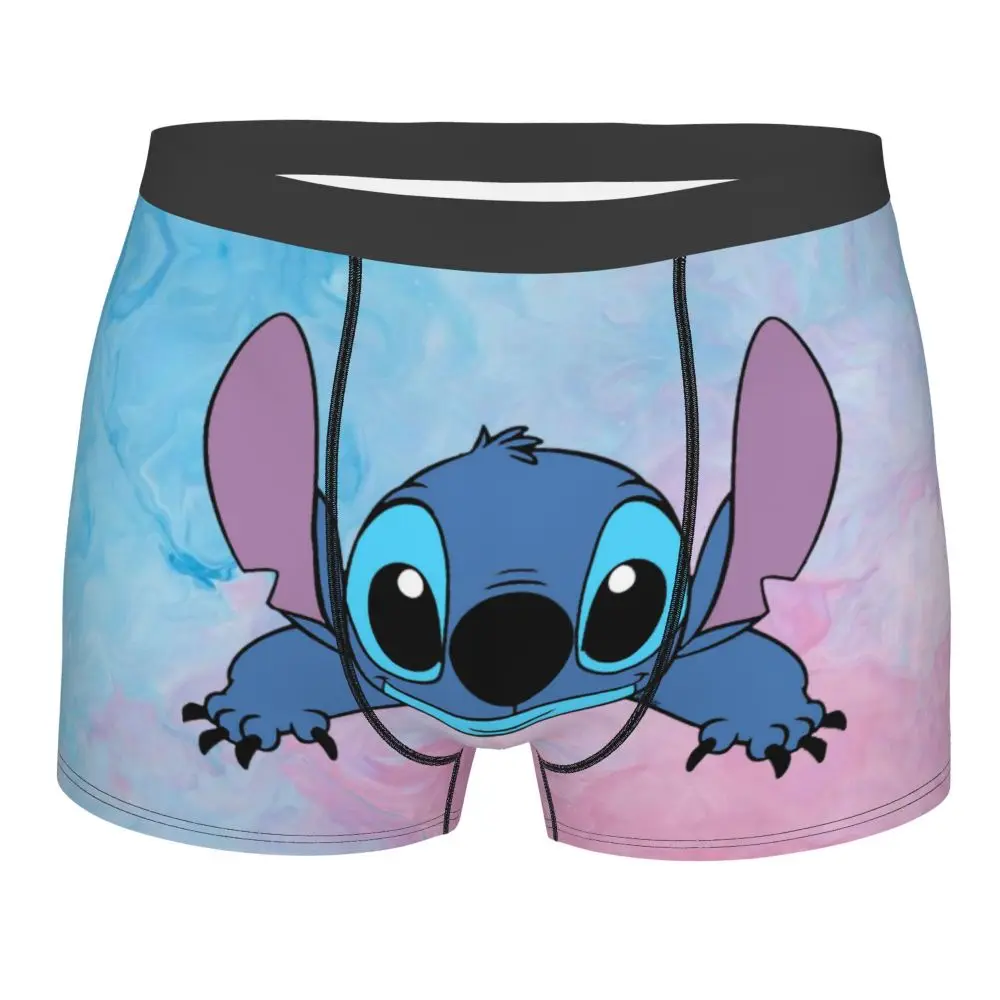 Custom Stitch Lion Cute Boxers Shorts Men's Disney Movie Briefs Underwear Fashion Underpants
