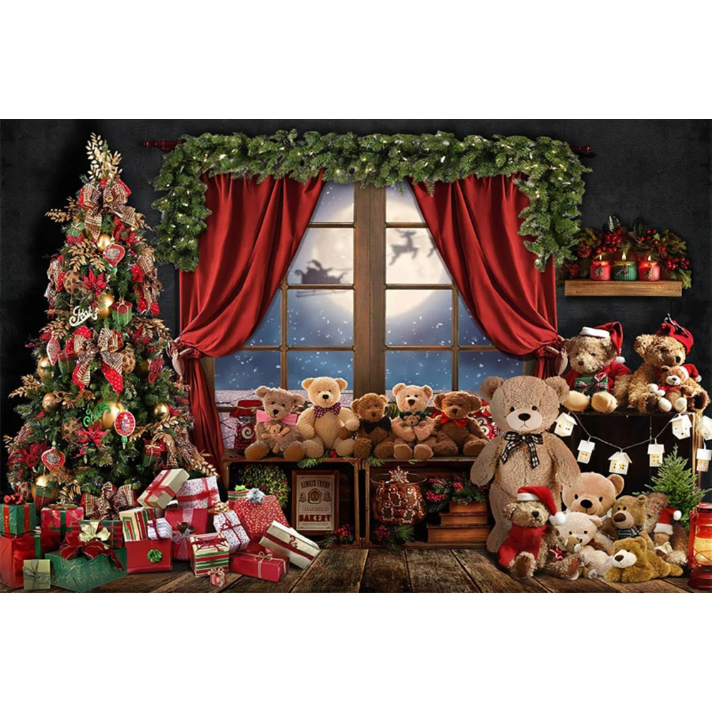 Toile De Fond Photo Noël - Cheminée, Sapins, Chaussettes (2.4x1.8 M) - Vinyle, Pour Studio, Fêtes, YouTube