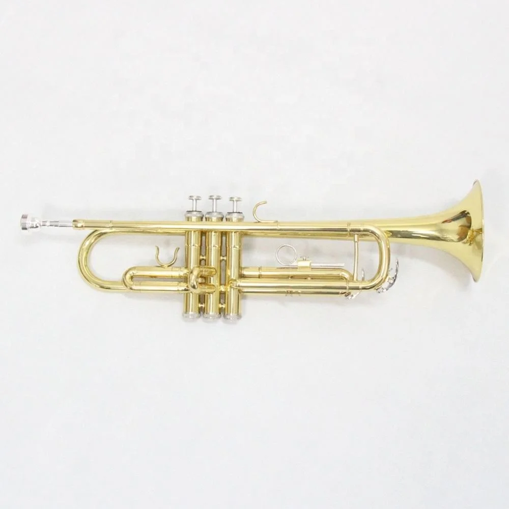 

Chinese trumpet good price factory direct sale cheap trumpet gold lacquered standard trumpet