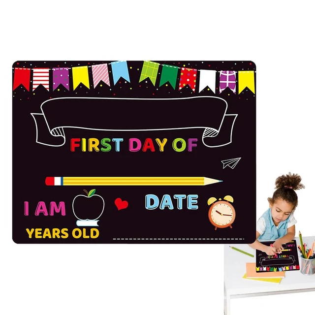 First & Last Day Of School Board First Day Of School Sign Unique School  Sign Chalkboard Reusable School Supplies Creative - Bulletin Board -  AliExpress