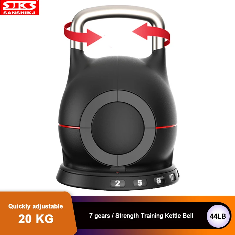 new sanshikj 44lb kettle bell, seven speed quick adjustable kettlebell 20kg New SANSHIKJ 44lb kettle bell, seven speed quick adjustable kettlebell 20kg 1