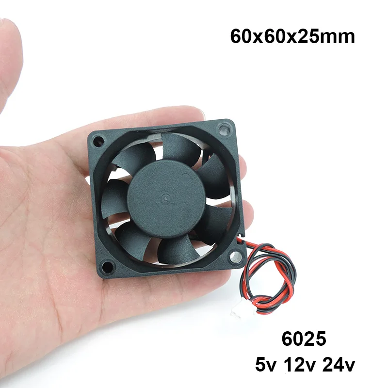 6025 DC 5/12/24V Cooler Fan 60x25mm 6cm Brushless Machine Motor Cooling Fan XH2.54 2Pin for Reprap 3D Printer Parts pc computer cooling fan 3d printer fan