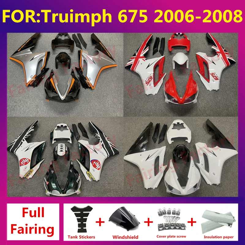 

Motorcycle Fairing Set Body Kit fit Plastic For Triumph Daytona 675 2006 2007 2008 Accessories Full fairings Bodywork zxmt