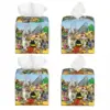 Custom Anime Asterix And Obelix Facial Tissue Box Cover Square Anime Cartoon Getafix PU Leather Tissue Box Holder for Car Office 2