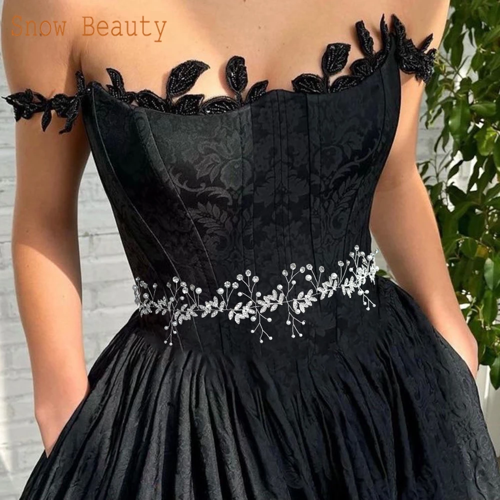 S42 Silver Bridal Belts Female Belt Pearls Wedding Dress Accessories Luxury Leaves Belt Bridesmaid Sash Rhinestone Women Belts