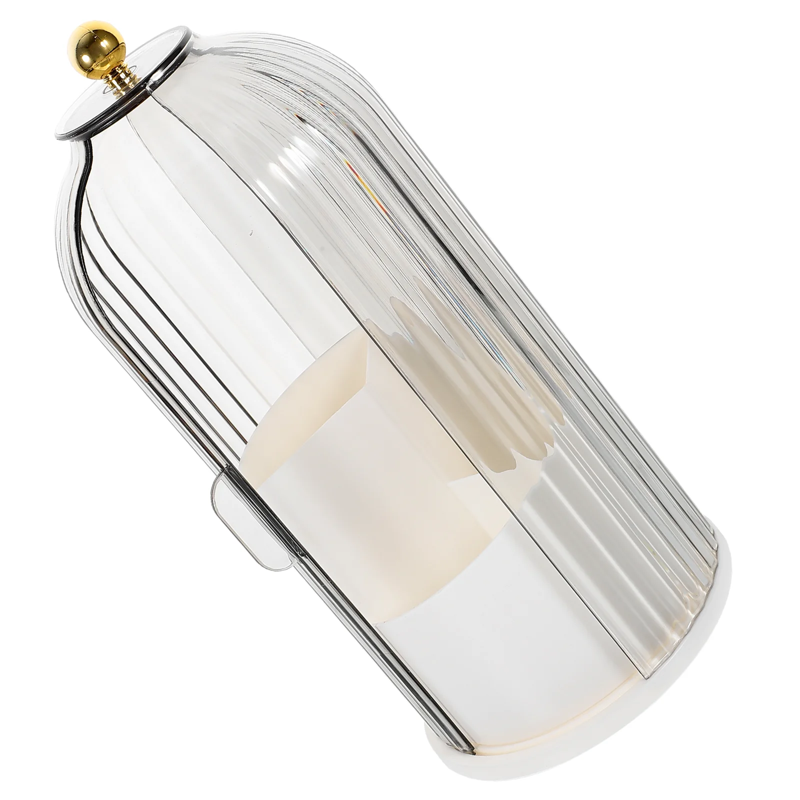 

Makeup Brush Holder Organizer with Lid Smooth Rotating Dustproof Makeup Brush Holder