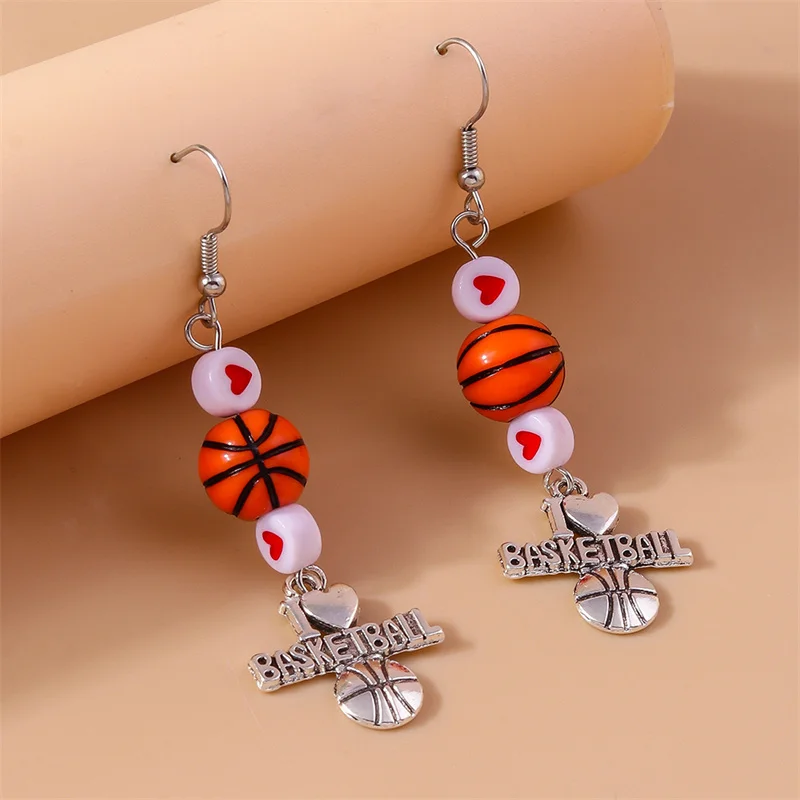 Aihua Mode Sport Basketball Fußball Fußball Rugby Ohrring Mini Ball Baseball Softball Creolen für Frauen Männer Ohrschmuck – Detail 15