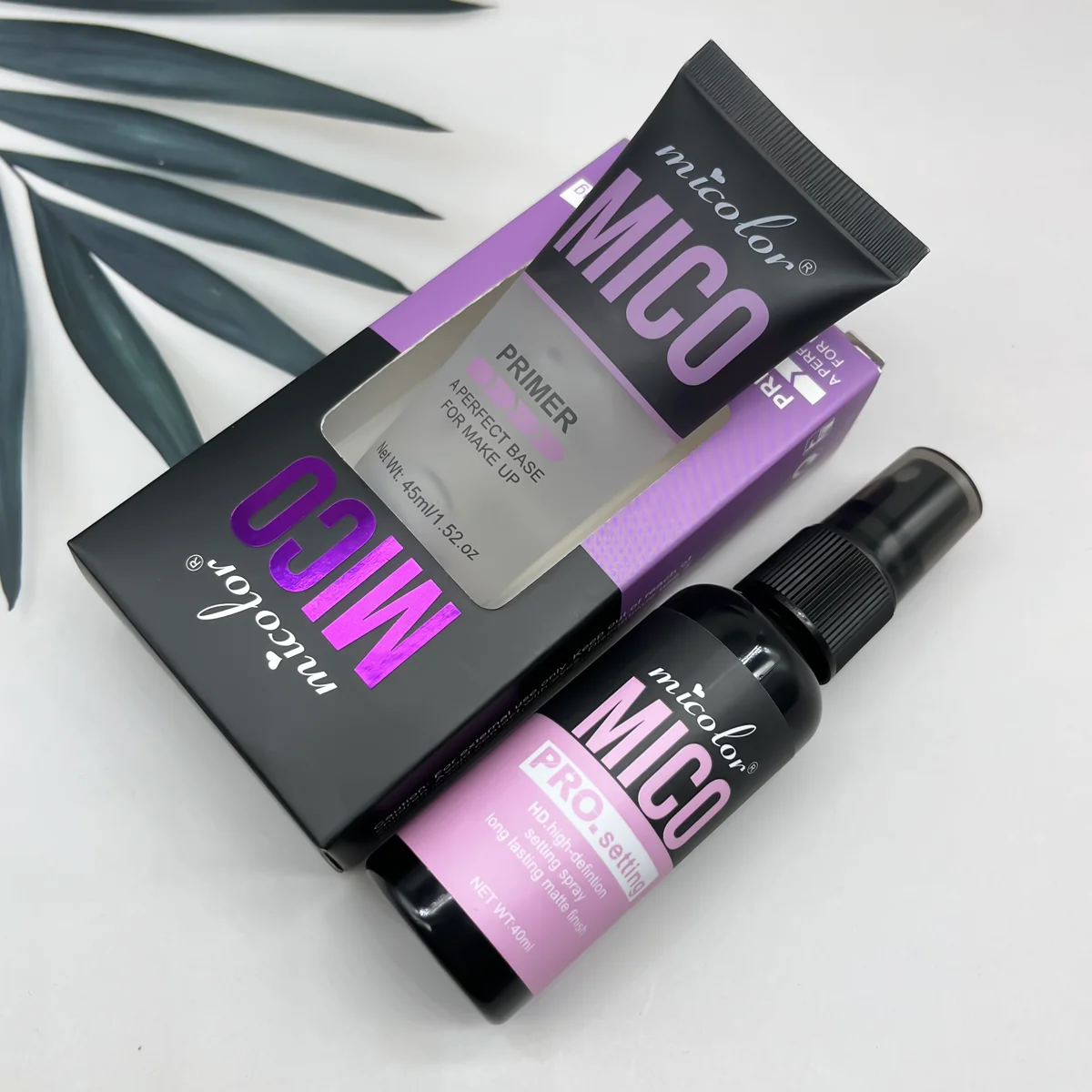 Setting Spray + Transparent Makeup Primer Cream, Film-forming Quickly, Long Lasting Makeup Keeping Moisturizing Face Cosmetics S 6