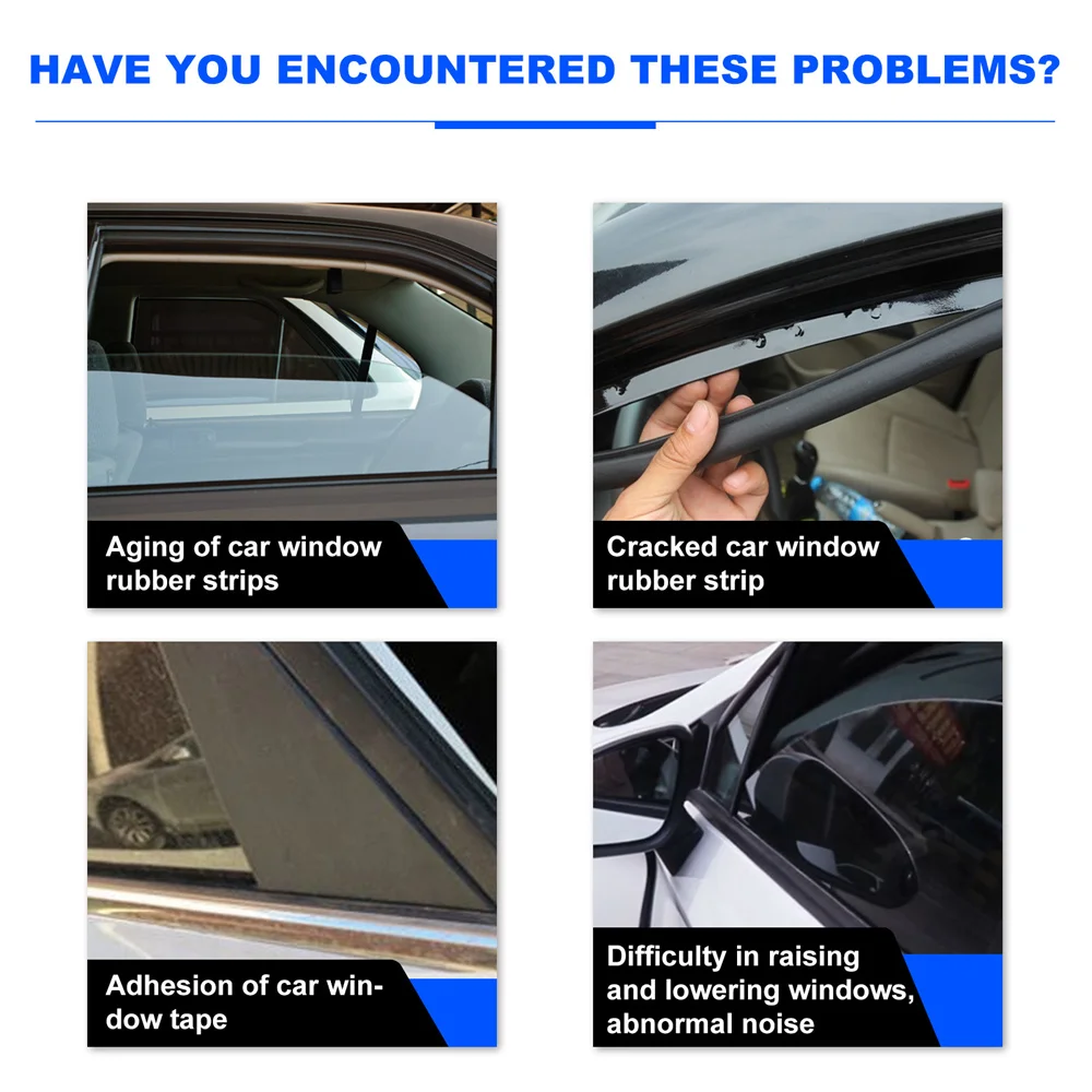 Car Window Lubricant Lifting Glass Noise Elimination Cleaner Sunroof Track Sealant Strip Lubrication Spray Auto Maintenance Tool- car lubricating grease