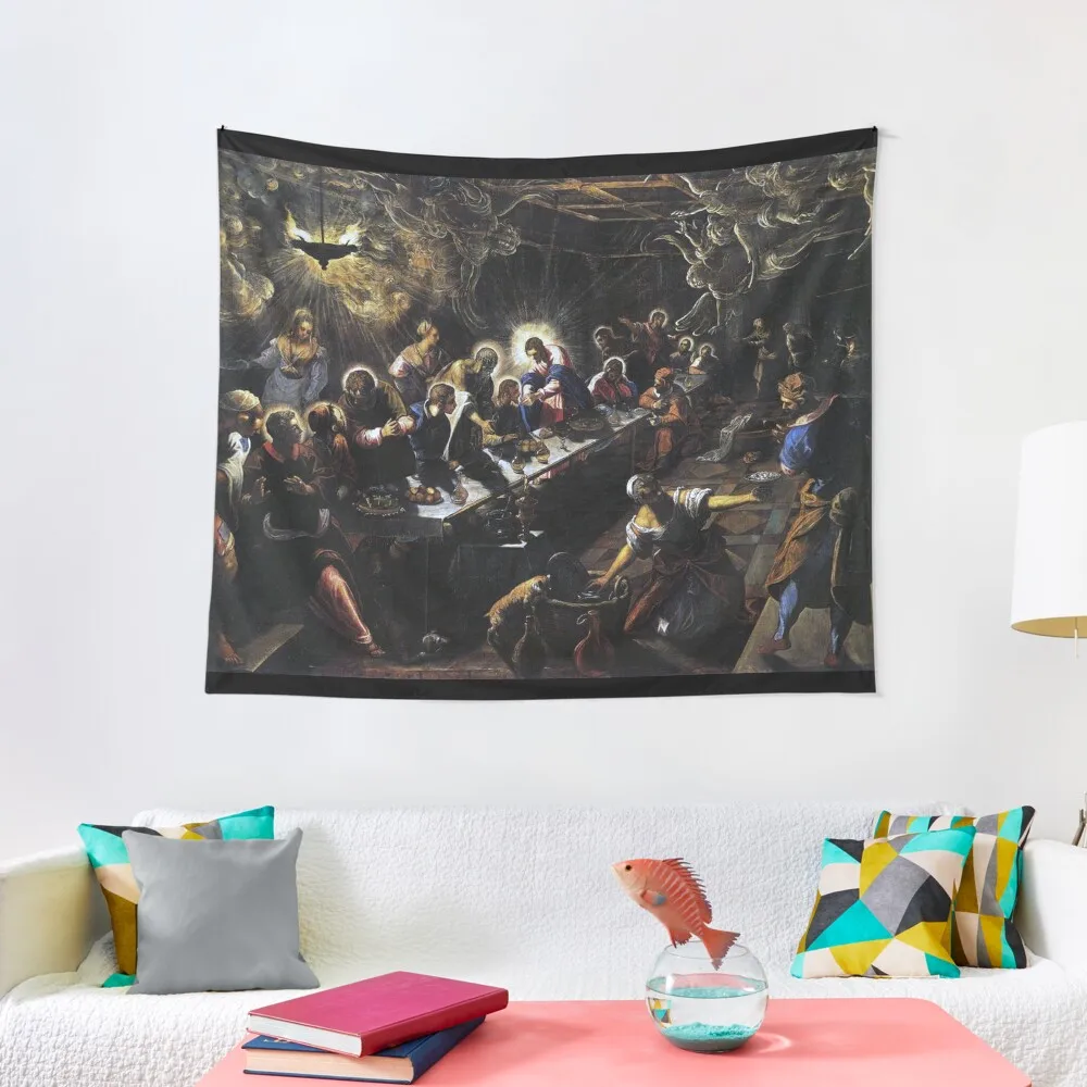 

Renaissance Italy Last Supper by Tintoretto Tapestry For Bedroom Home Decor Accessories Bathroom Decor Tapestry