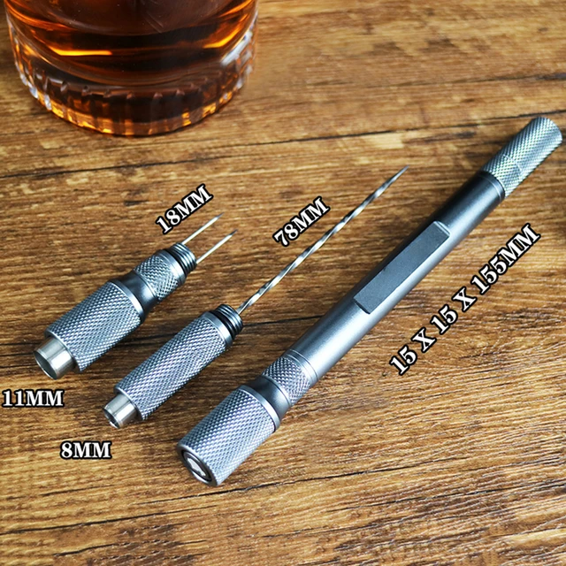 Sharp Cigar Pass Needle Portable Cigar Draw Enhancer Tool Smoker Dredge Drilled Metal Cigar Hole Punch Cutter Gift Box - Image 2