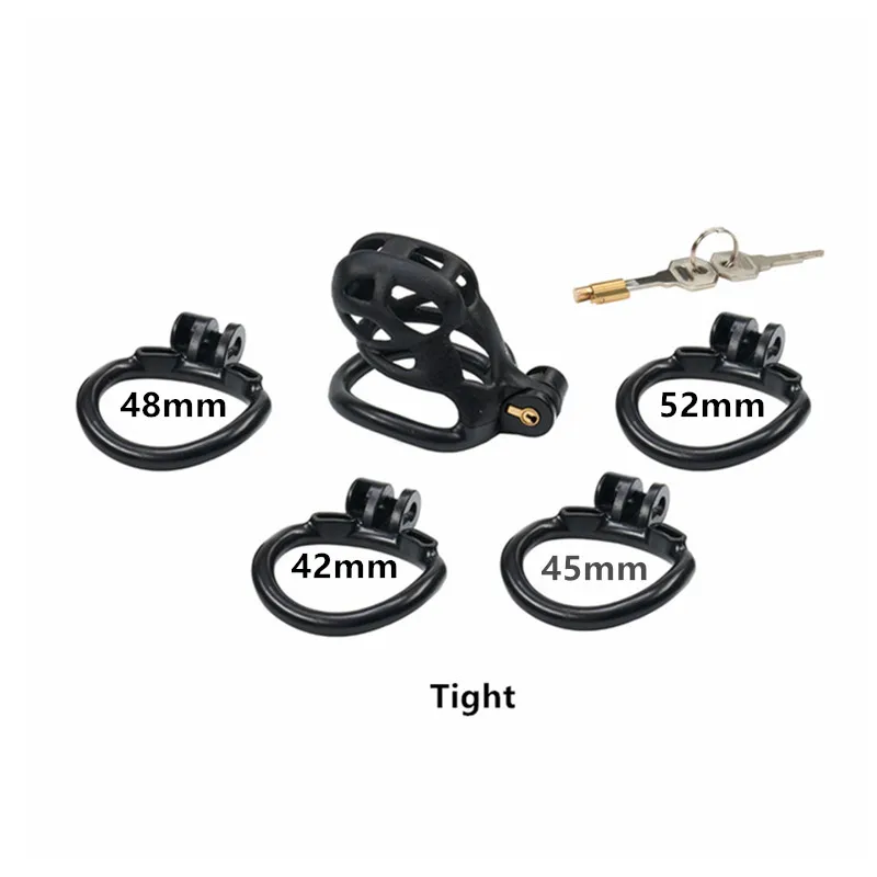 Penis Chastity Cage Chastity Lock Sex Toy Chastity Cage Accessory Resin Male Chastity Device Cobra Cock Cage With 4 Rings Lock