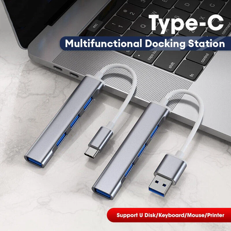USB Hub USB Hub Adapter USB Type Adapter Type C USB HUB 3.0 4 Port Multi Splitter Adapter OTG For Xiaomi Lenovo Macbook Pro 13 15 Air Pro PC Computer Accessories