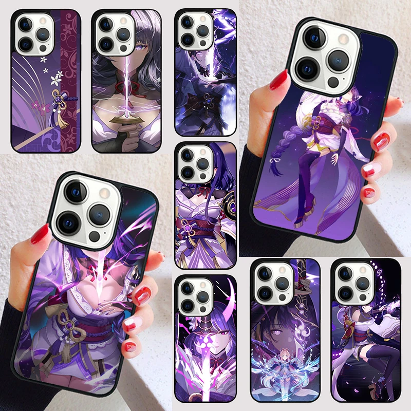 Baal Raiden Shogun Genshin Impact Cover Per Iphone 15 13 12 11 14 Pro Max Mini X Xr Xs Max Se 2020 7 8 15 Plus Custodia Per Telefono