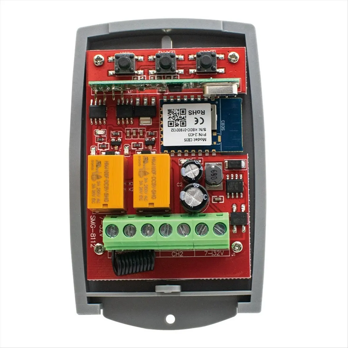 새로운 와이파이 스마트 게이트 원격 제어 스위치 범용 433MHz 차고 문 수신기 2채널 릴레이 모듈 85-250V 작동