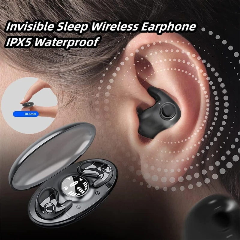 Sleep Invisible Stereo Headset Ipx5 Auricolari Bluetooth Senza Fili Impermeabili Con Microfono Per Telefono Cuffie Bluetooth 5.3