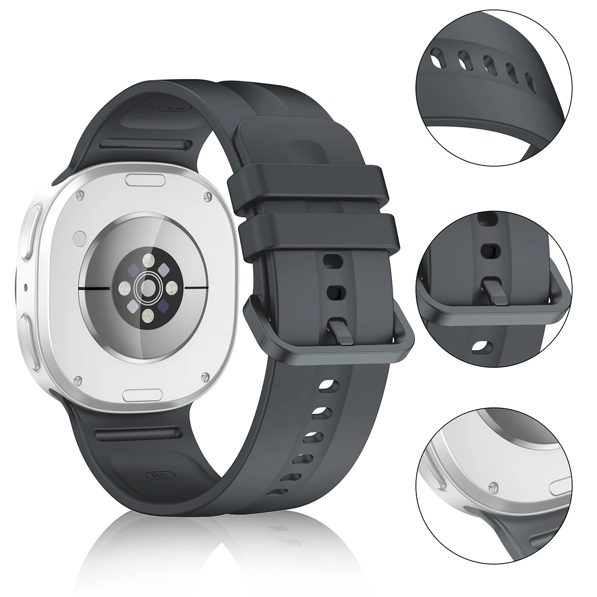 Premium Silicone Sport Wristband for Smartwatches - Original Strap Replacement