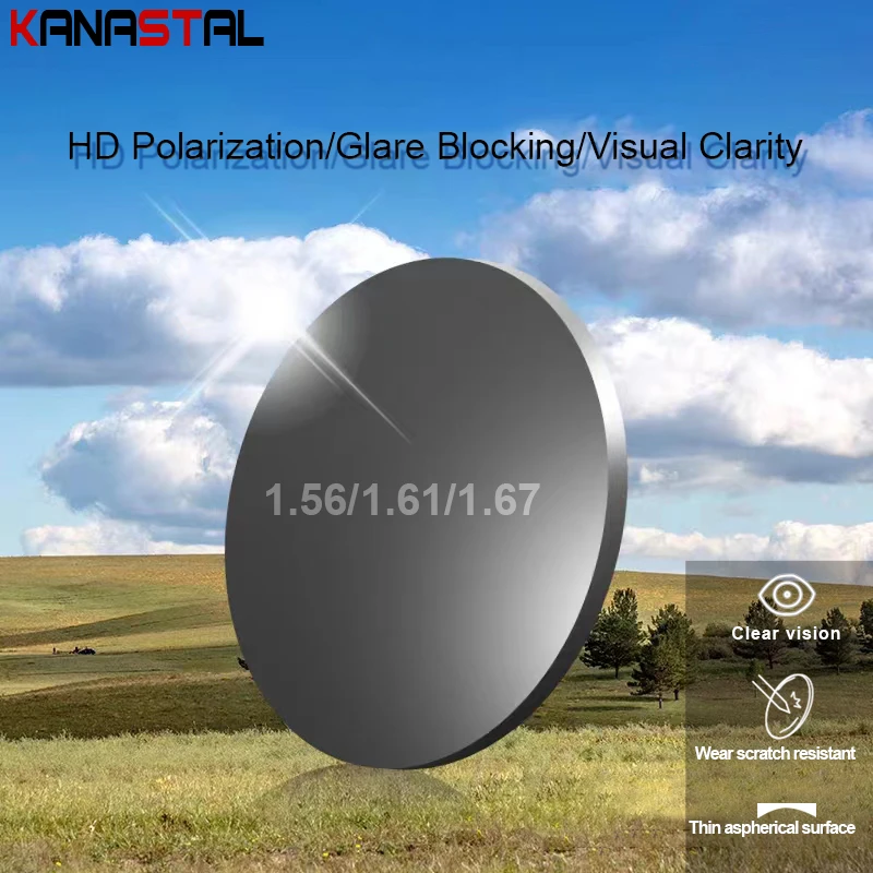 Polarized Green Sunglasses Lenses 1.56 1.61 1.67 Prescription Resin Aspheric Glasses Myopia Hyperopia Presbyopia Mirror Lenses