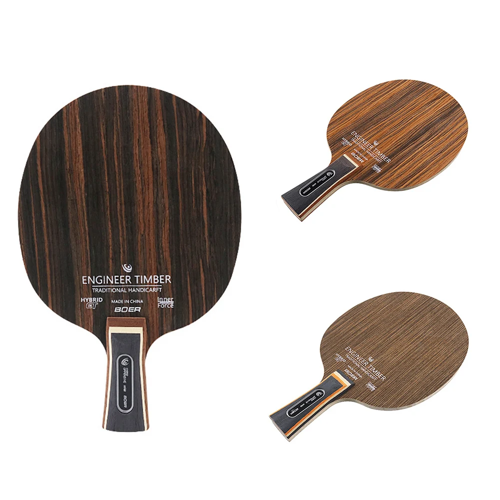 

Ebony Wood Dalbergia Table Tennis Racket 5 Layers Ping Pong Blade Paddle Professional Long Handle PingPong Racket