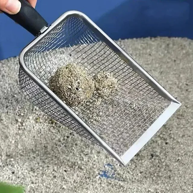 2X2mm Fine Pores Cat Sand Shovel Pet Supplies Stainless Steel Shovel Applicable Small Cat Litter Pet Feces Clean Filter Shovel 4