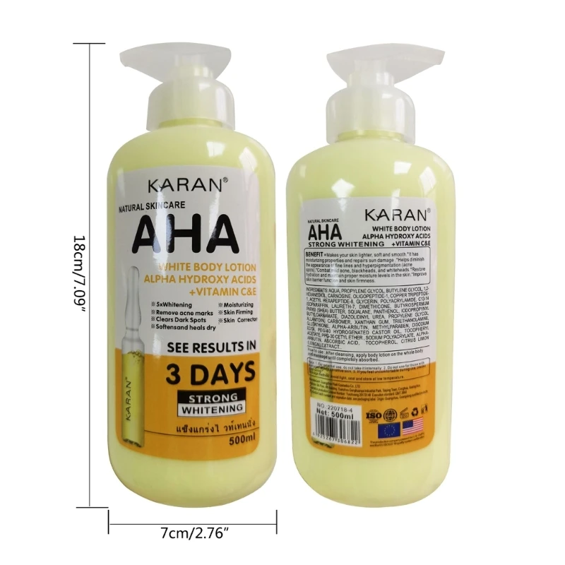 Body Lotion Reduces the Appearance of Visible Skin Blemishes 500ml Whiten Skin Lightening Lotion Fade Dark Spots