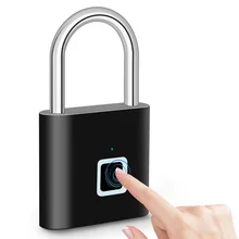 Corina Keyless Usb Opladen Vingerafdruk Slot Smart Hangslot Waterdichte Deurslot 0.2sec Unlock Draagbare Anti-Diefstal Hangslot Zink