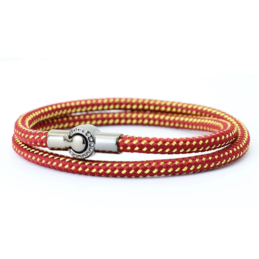 Minimalistisches Seilarmband für Herren, doppellagig, Klasse A, Kordelarmband, cooles Biker-Surf-Stoffarmband, einzigartige magnetische Schnalle, Pulsera – Detail 13