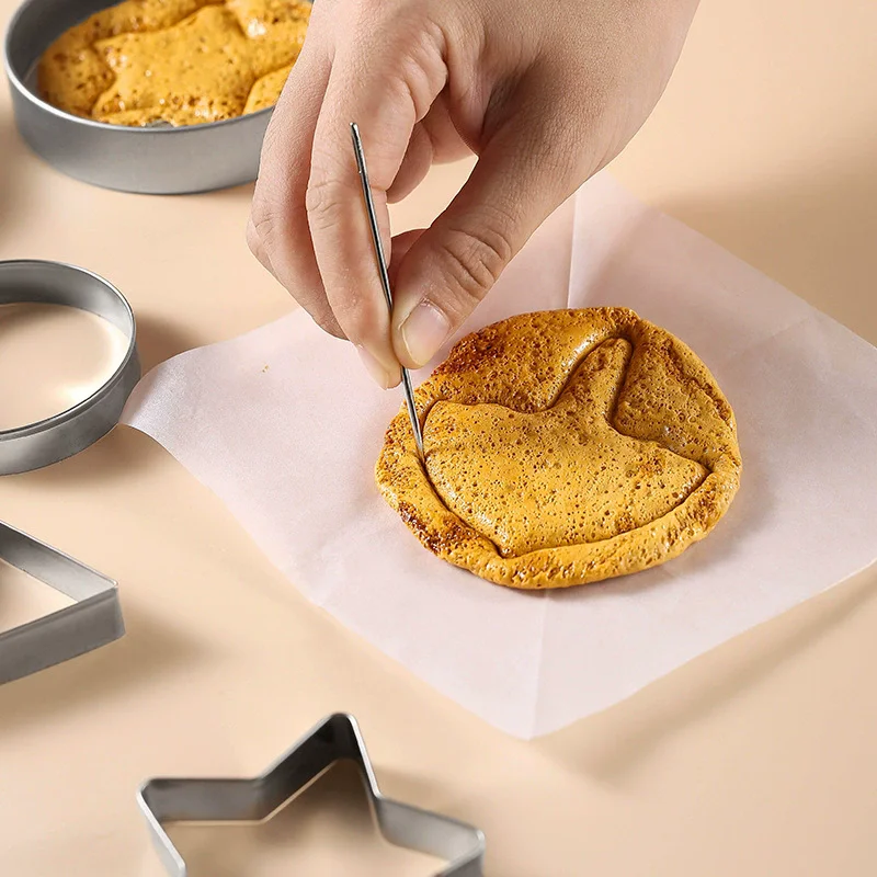 6/12pcs Sugar Cookie Cutter Sugar Cookie Mold Stainless Steel Korean Cookies Game Tools For Squid TV Fans and Kids Party Game
