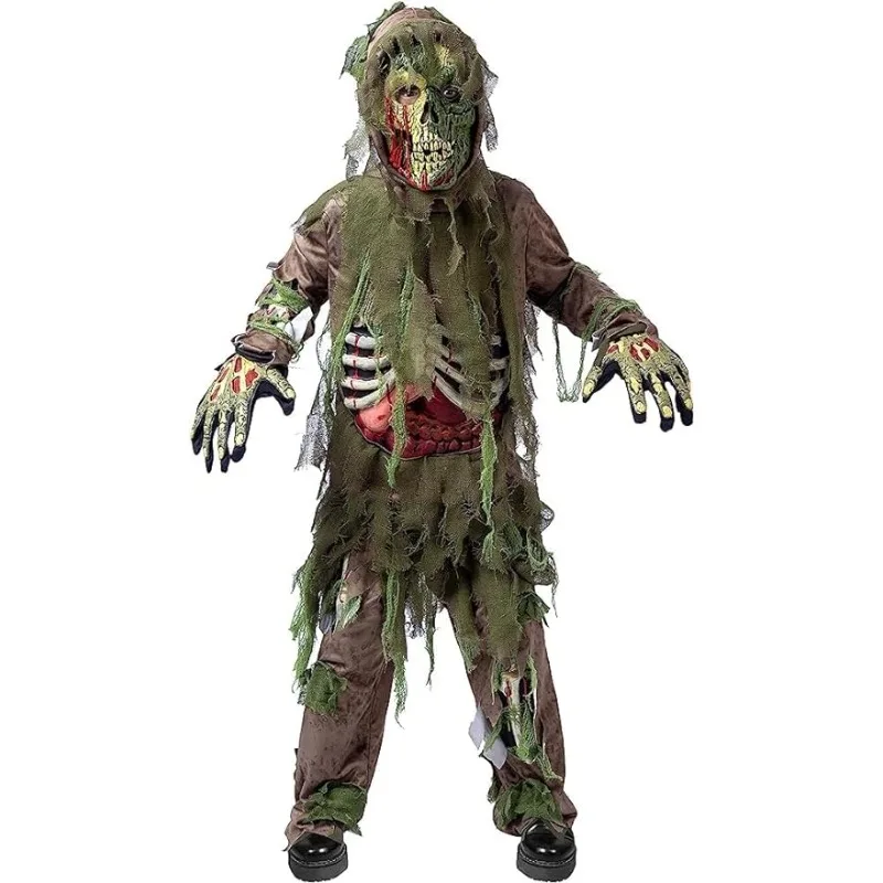 

Spooktacular Creations Swamp Deluxe Skeleton Living Dead Zombie Costume for Halloween Kids Monster Role-Playing